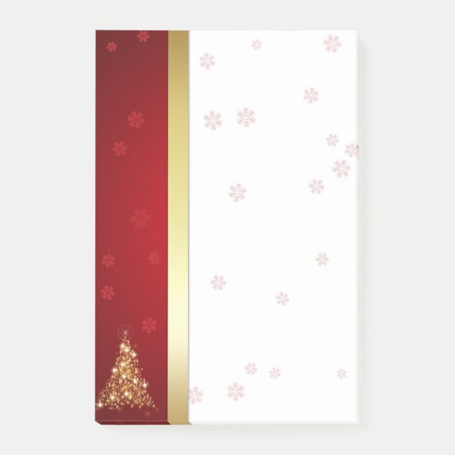Post-it® Arbre rougeoyant élégant de Joyeux Noël (Devant)