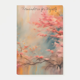 Post-it® Arbres roses Abstraits en fleurs Paysage Wabi-Sabi