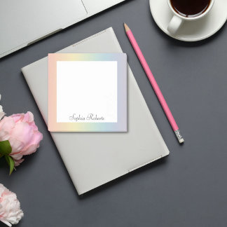 Post-it® Arc-en-ciel pastel Nom personnalisé