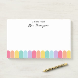 Post-it® Arc-en-ciel Personnalisé de Professeur de Couleurs