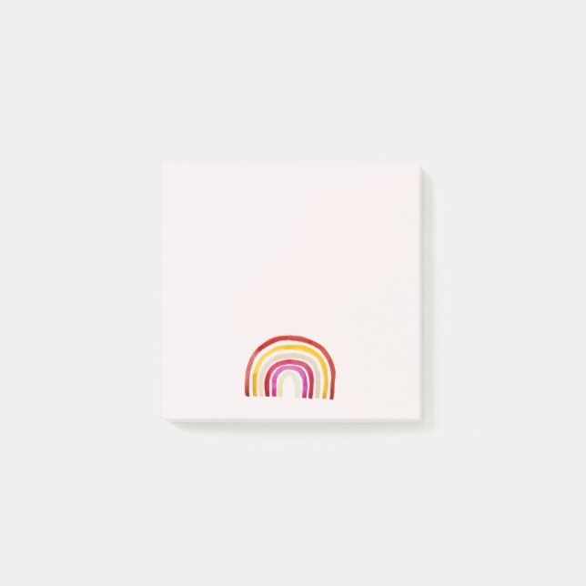 Post-it® Arc-en-ciel rétro jolie aquarelle (Devant)