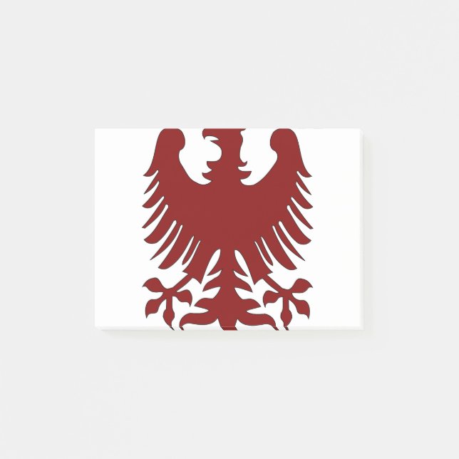 Post-it® Armoiries de l'aigle Phoenix Maroon Noblesse héral (Devant)