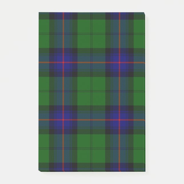 Post-it® Armstrong tartan bleu et vert plaid (Devant)