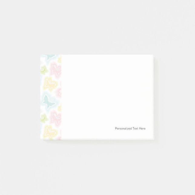 Post-it® Arrière - plan avec papillons en aquarelle (Devant)