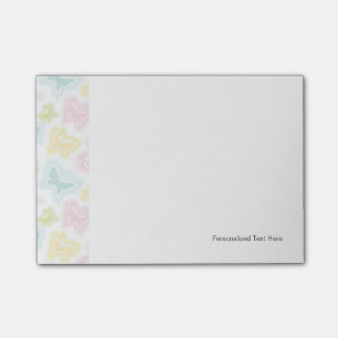 Post-it® Arrière - plan avec papillons en aquarelle