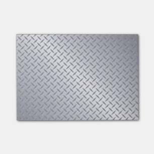 Post-it® Arrière - plan de plaque diamant en acier brillant