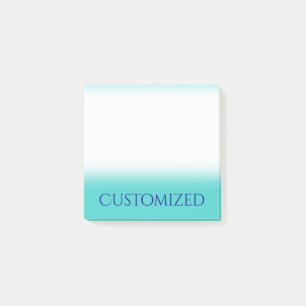 Post-it® Arrière - plan de turquoise avec le nom élégant