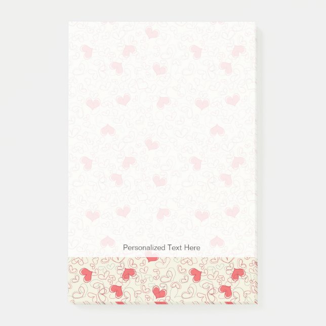 Post-it® Arrière - plan des Coeurs mignons (Devant)
