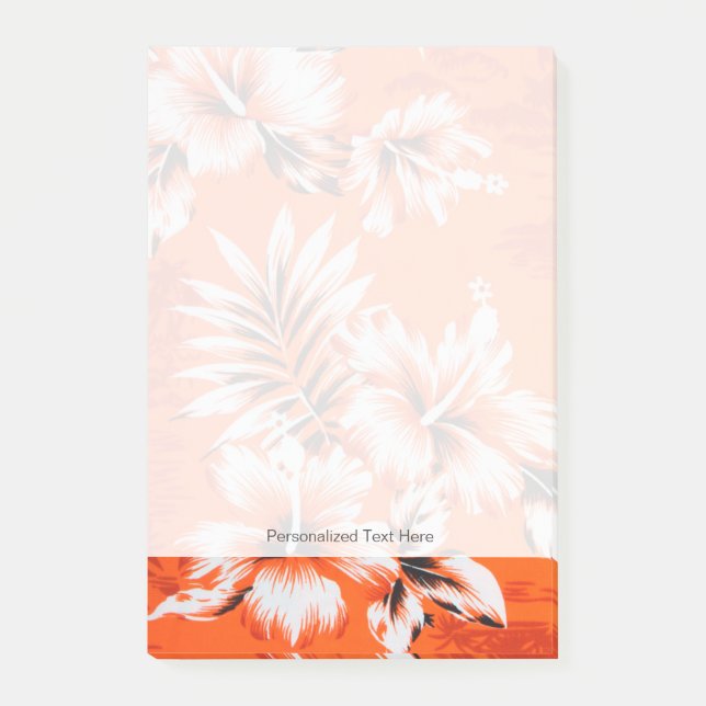 Post-it® Arrière - plan hawaïen de fleur de ketmie (Devant)
