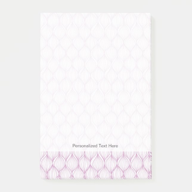 Post-it® arrière - plan motif de bandes d'ogee pourpre (Devant)