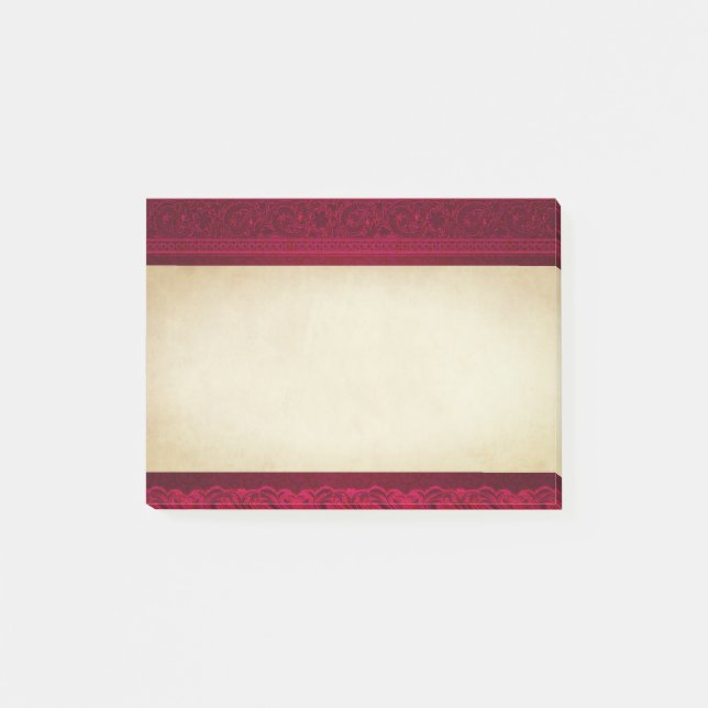 Post-it® Arrière - plan rouge élégant et élégant (Devant)