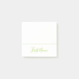Post-it® Arrière - plan simple, simple, blanc avec le nom