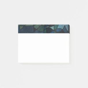 Post-it® Art abstrait de verre teinté numérique sarcelle bl