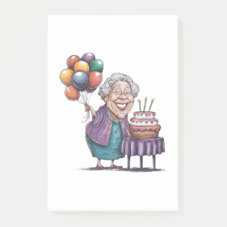 Post-it® Art de ballon de fête d'anniversaire humoristique