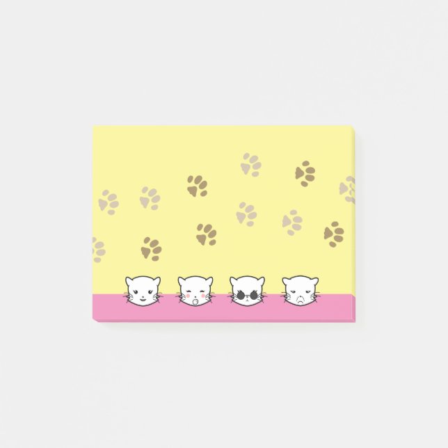 Post-it® Art de l'emoji de chat 1 (Devant)