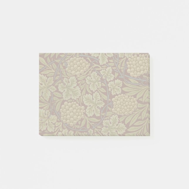 Post-it® Art de vigne rouge vert de William Morris (Devant)