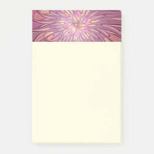 Post-it® Art floral fractal moderne abstrait couleurs de ba