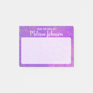 Post-it® Art marbré violet brillant personnalisé