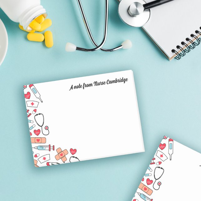 Post-it® Articles de infirmière mignons - Un mot de l'infir (Créateur téléchargé)