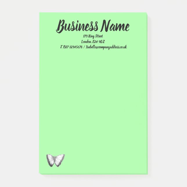 Post-it® Articles marketing d'entreprise vert personnalisé (Devant)