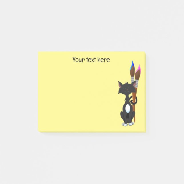 Post-it® Artiste Chat Personnalisé (Devant)