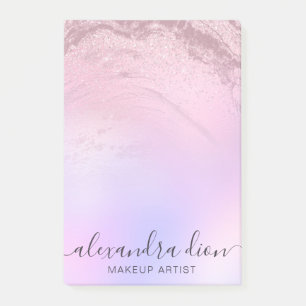Post-it® Artiste de maquillage en marbre parties scintillan