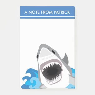 Post-it® Attaque de requin - Grand requin blanc avec mâchoi
