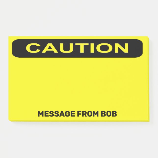 Post-it® Attention Dayglow Yellow Personnaliser 10 x 6 (Devant)