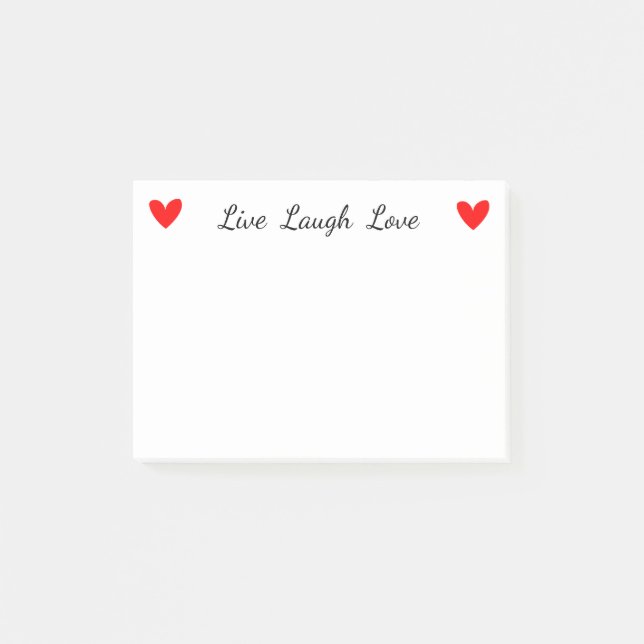 Post-it® Attitude Rire en direct Amour Motivation du coeur  (Devant)