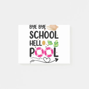 Post-it® Au revoir école bonjour piscine dernier jour d'éco