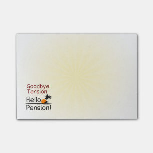 Post-it® Au revoir tension, bonjour retraite drôle de