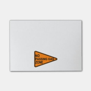 Post-it® Aucun panneau routier de dépassement de gaz