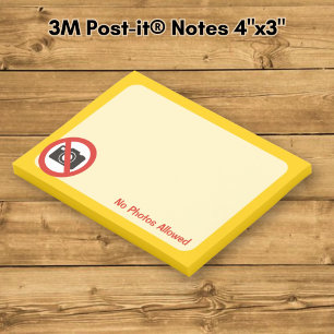 Post-it® Aucune photo autorisée