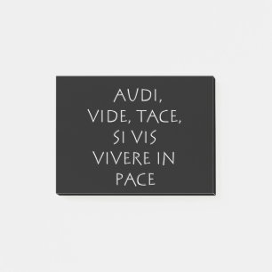 Post-it® Audi vide tace est vis viverin en rythme
