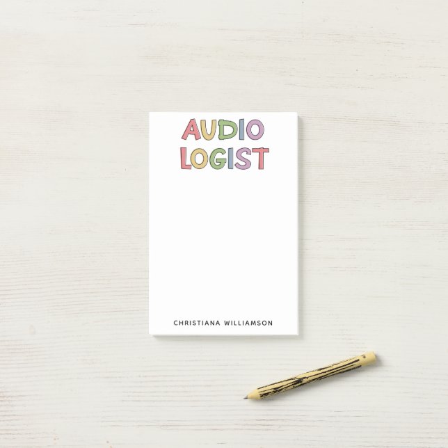 Post-it® Audiologiste personnalisé Audiologie Diplôme Cadea (Sur un bureau)