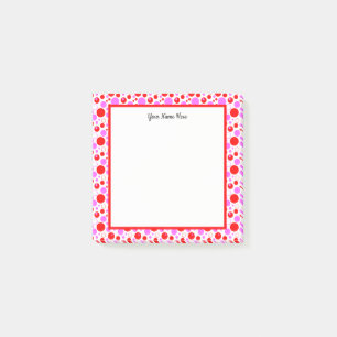 Post-it® Autocollants modifiables Rouges Roses à pois et ce