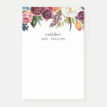 Automne Boho Blooms Professeur Personnalisé