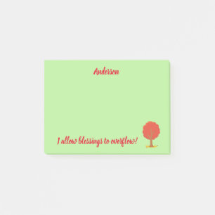 Post-it® Autoriser les bénédictions affirmations positives 