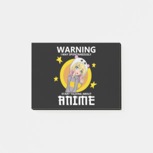 Post-it® avertissement peut commencer à parler de anime