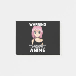 Post-it® avertissement peut commencer à parler de anime