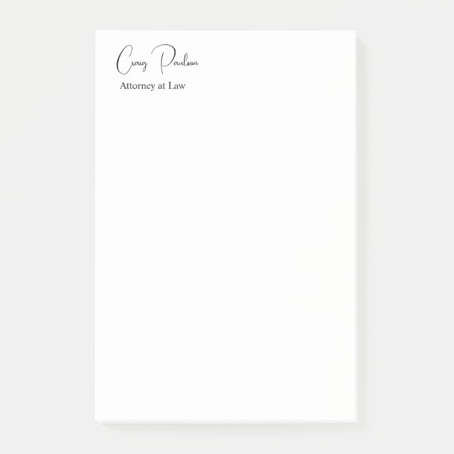 Post-it® Avocat à la mode en droit spécial unique (Devant)