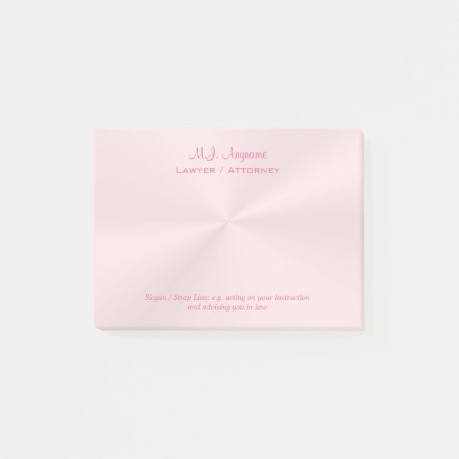 Post-it® Avocat / Procureur rose de luxe rose chrome (Devant)