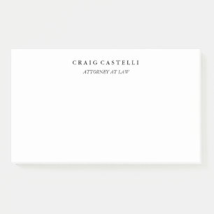 Post-it® Avocat unique Carte de visite noir blanc