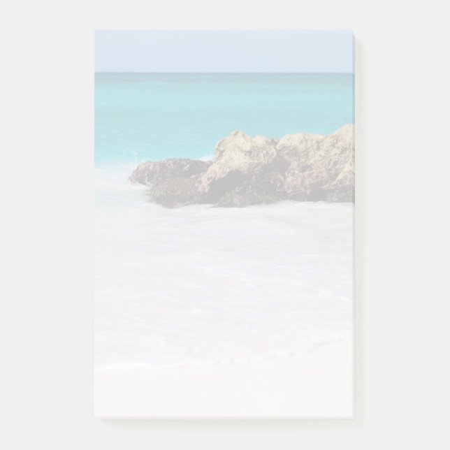 Post-it® Azure Ocean Sandy Beach Faded Photo (Devant)