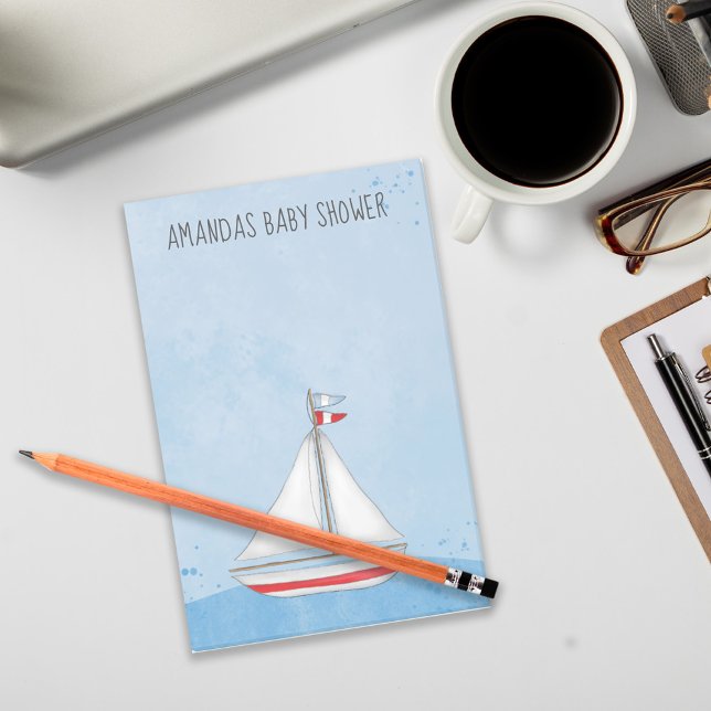 Post-it® Baby shower Aquarelle Merci nautique mou (Créateur téléchargé)