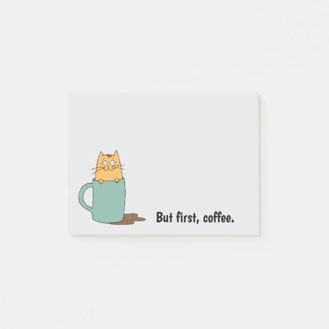 Post-it® Bac à café en chat (Devant)