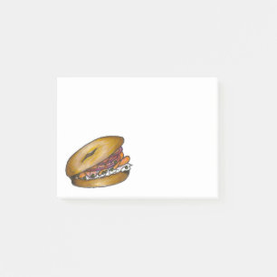 Post-it® Bagel avec Fromage à la crème Oignons Lox Poster l