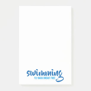 Post-it® Baignade Retour poitrine Texte typographique libre