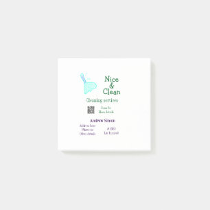 Post-it® Balai nettoyant vert bleu gitter ajouter nom adres