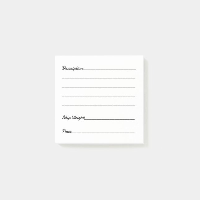 Post-it® Balises d'inventaire facile d'eBay - Étiquette de  (Devant)